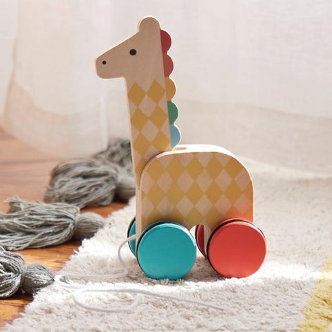 Giraffe On-The-Go Wooden Pull Toy