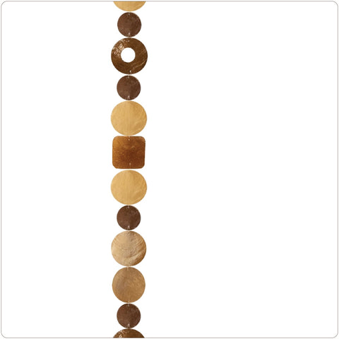 Capiz Shell Decorative Strand - Beautiful Browns (Fair Trade)