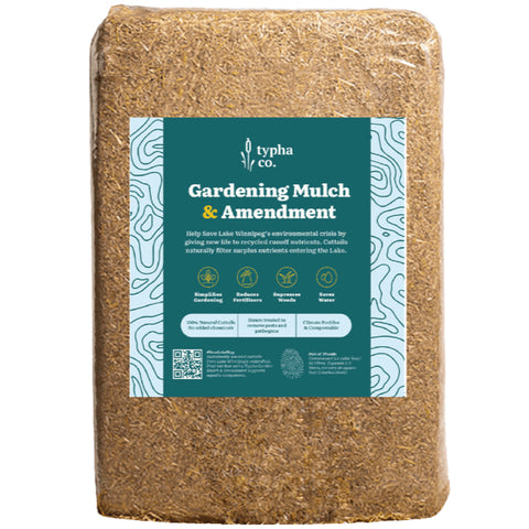 Typha Sustainable Garden Mulch & Soil Amendment - 2.4 Cubic Foot Bale - PREORDER