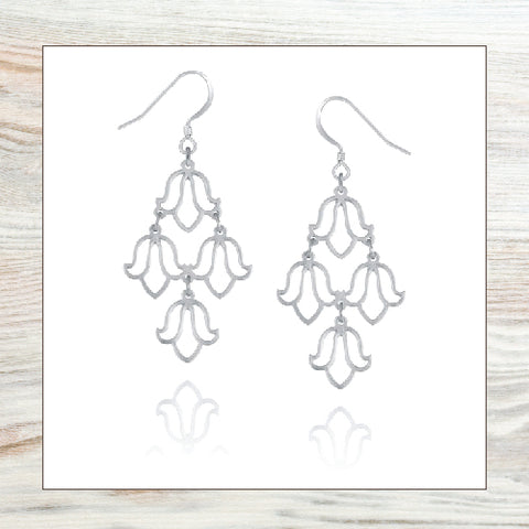 Amos Pewter Earrings - Satori (Large Drop)