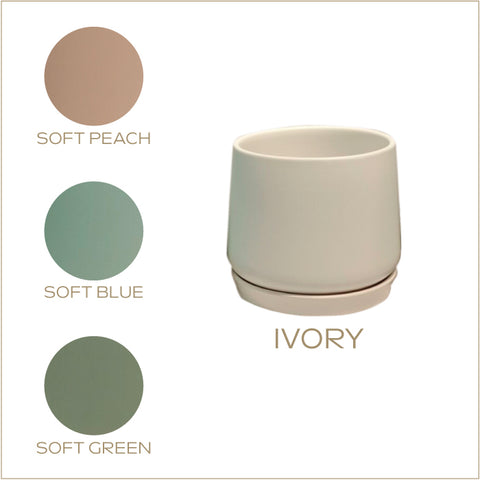 15 cm Ceramic Glazed Pot - Contemporary Soft Matte