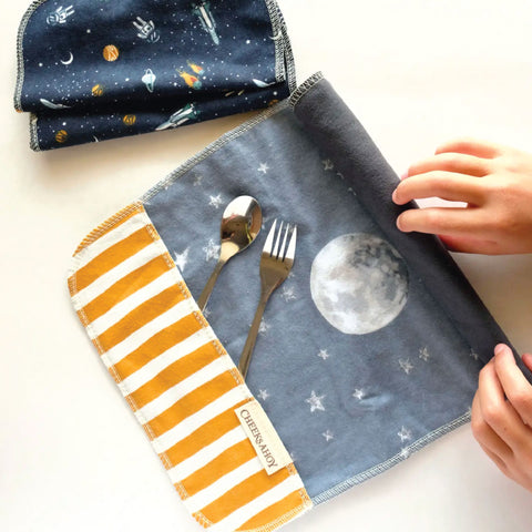 Cheeks Ahoy Placemat for Kids + Napkins - Moonlit