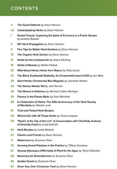 The Prairie Garden Featuring Herbs and Spices, index page 1