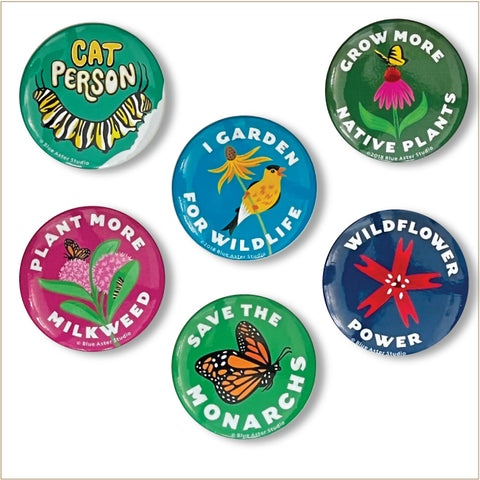 Pinback Button - Nature Gardening Theme