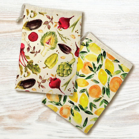 Produce Bags - 100% Organic Cotton - Set of 2