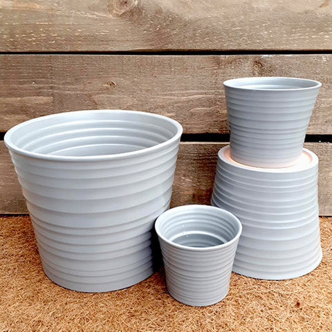 Ceramic Pot Cover - Ruka Grey