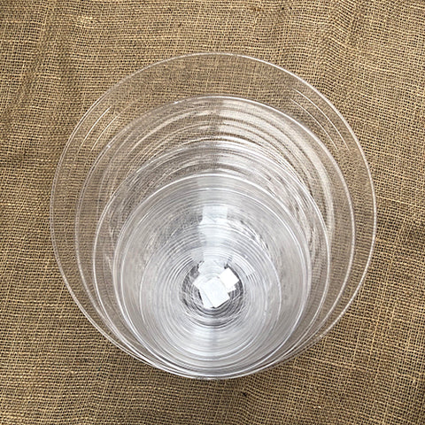 Saucer - Clear Vinyl Deep Basket Liner - Choose from Assorted Sizes
