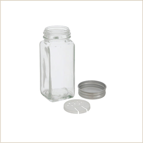 Spice Jar - Square Glass Jar