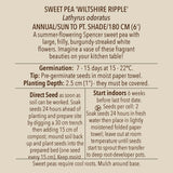 Sweet Pea, Wiltshire Ripple (Organically Grown Seeds)