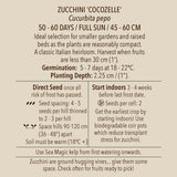 Zucchini, Genovese (Organically Grown Seeds)