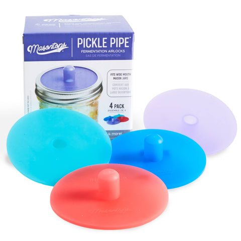 Masontops® Pickle Pipe Fermentation Airlocks for Regular Mouth Mason Jars