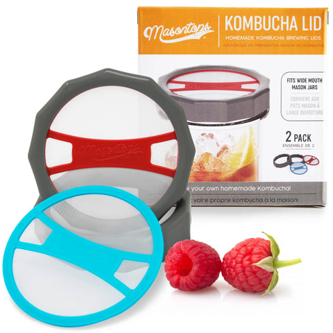 Masontops® Kombucha Brewing Lids for Mason Jars | Wide Mouth
