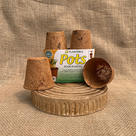 Fiber Grow Enviro Containers - Coconut Coir 3" Pots - 22 per pack