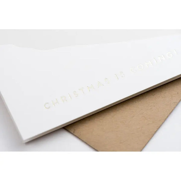 Porchlight Press Card - Christmas is Coming Rabbit