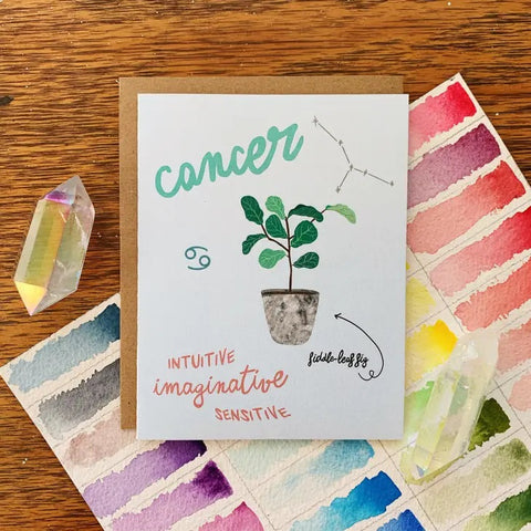 Cancer - Zodiac Houseplant - Greeting Card