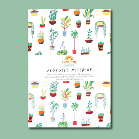 The Sunshine Bindery - House Plants Jotter Notebook A5