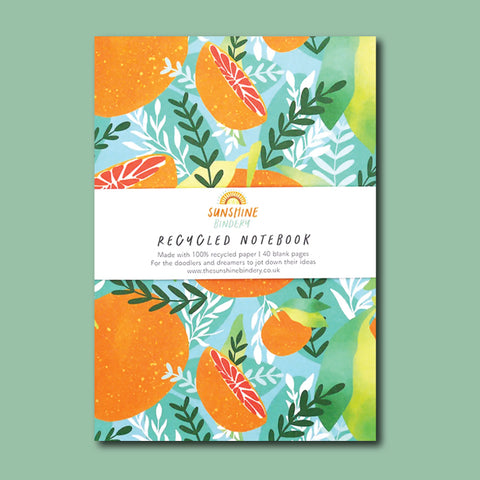 The Sunshine Bindery - Tropicana Oranges Jotter Notebook A5