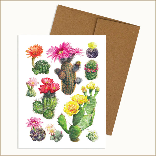 SALE! Aaron Apsley Note Card - Flowering Cactus and Succulent