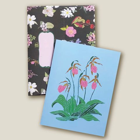 Artistry Note Card - Pink Lady's Slipper