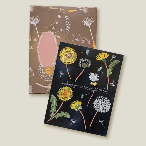 Artistry Note Card - Dandelion Happy Birthday