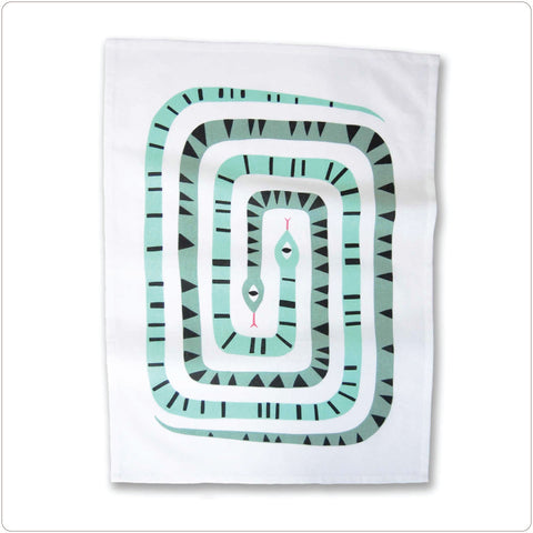 Tea Towel - Badger & Burke Twin Snake