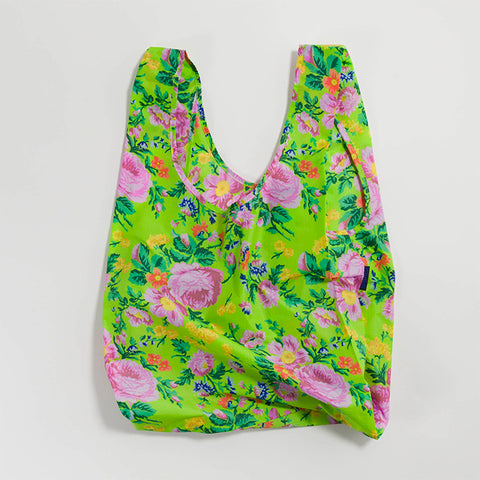 Baggu Reusable Shopping Bag - Lime Rose
