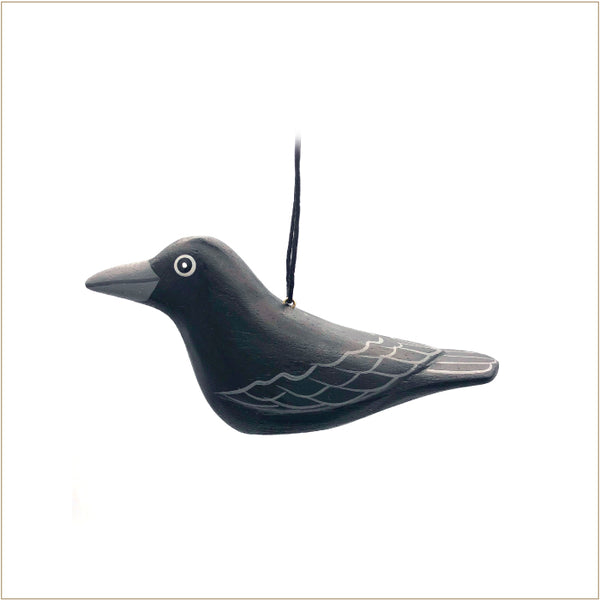 Ornament - Fair Trade Balsa Wood Crow