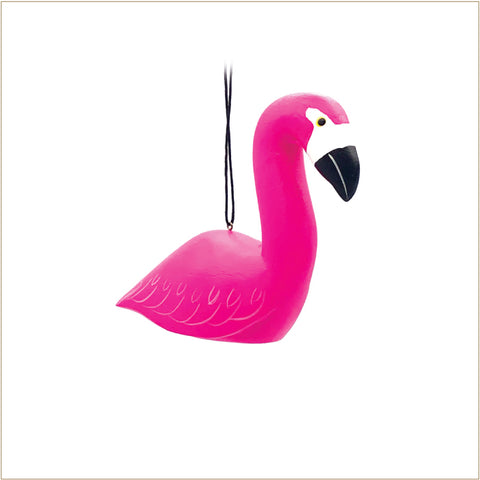 Ornament - Fair Trade Balsa Wood Greater Flamingo
