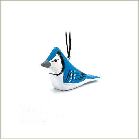 Ornament - Fair Trade Balsa Wood Mini Blue Jay