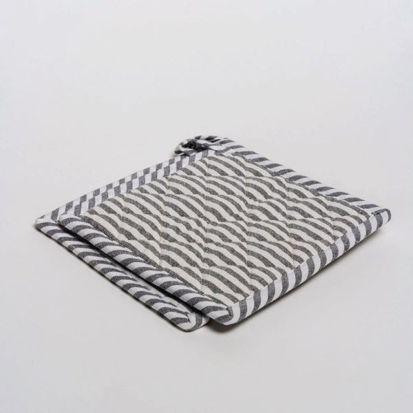 Potholder - Bistro Stripe Grey - Set of 2