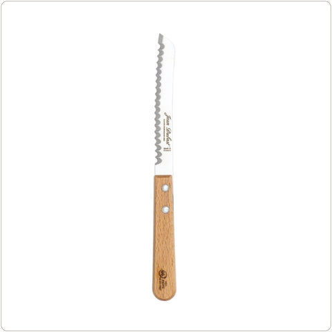 Bread Knife - Tradition Serrated - Natural Beech Wood Handle