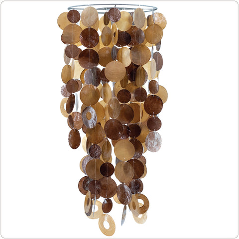 Capiz Shell Chandelier/Windchime - Beautiful Browns (Fair Trade)