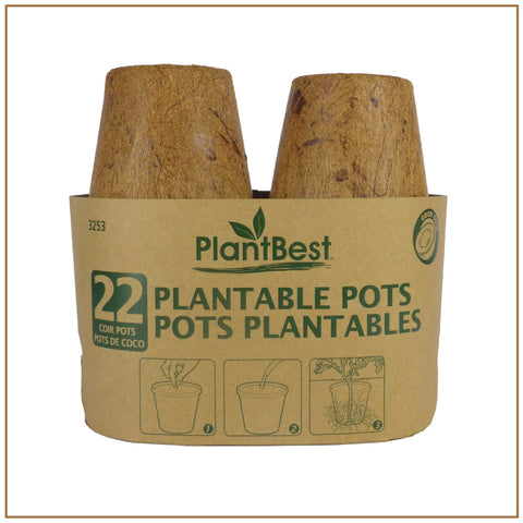Coconut Coir 3" Pots - 22 per pack