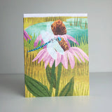 Studio Sardine Blank Greeting Card - Coneflowers & Dragonflies