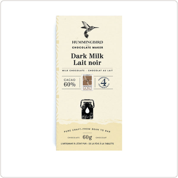 Hummingbird Chocolate Maker® Dark Milk 60% Bar 60g