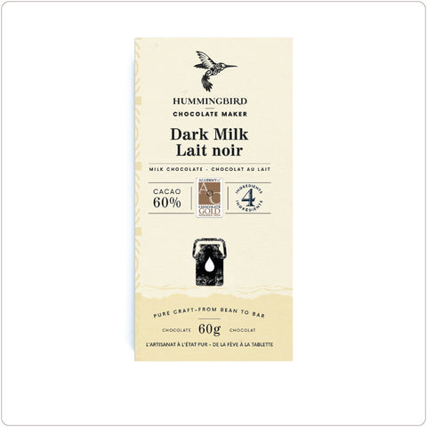 Hummingbird Chocolate Maker® Dark Milk 60% Bar 60g