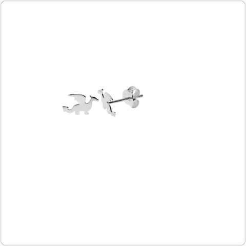Sterling Silver Earrings - Dragon Stud