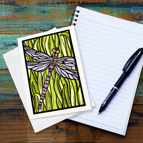 Sarah Angst Art - Dragonfly Notecard