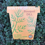 Winter Greens Seeds - Dill, Bouquet