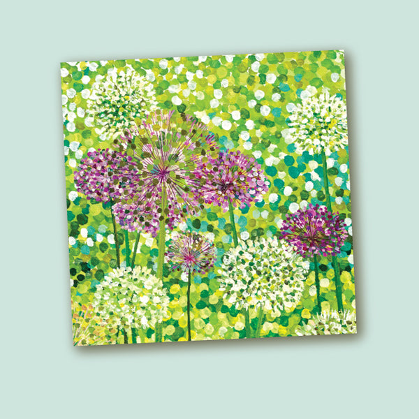 Susan Entwistle Greeting Card - Allium Flowers