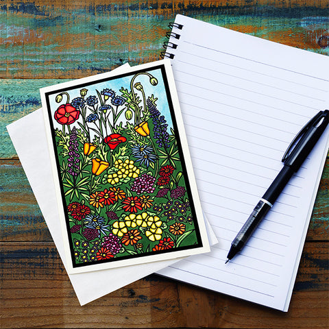 Sarah Angst Art - Field of Wildflowers Notecard