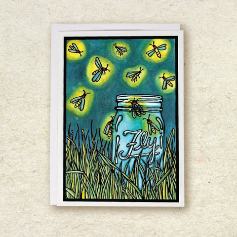 Sarah Angst Art - Fireflies Notecard