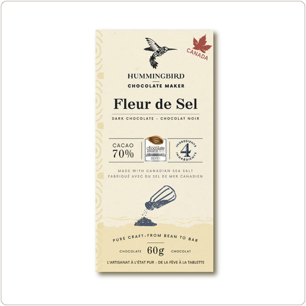 Hummingbird Chocolate Maker® Fleur de Sel 70% Bar 60g