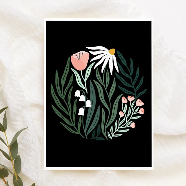 Kourtni Gunn Note Card - Floral Greeting Card
