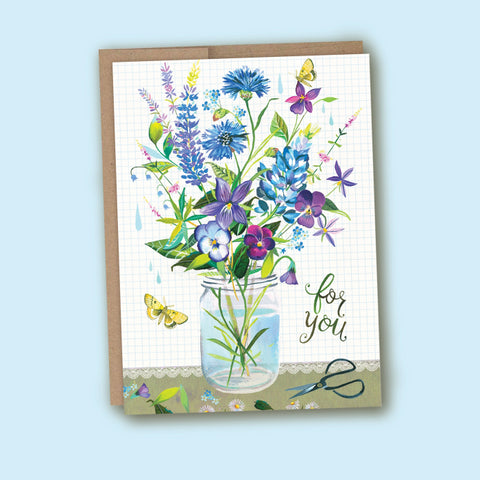 Katie Daisy 'Wild Flower Bouquet' Birthday Card