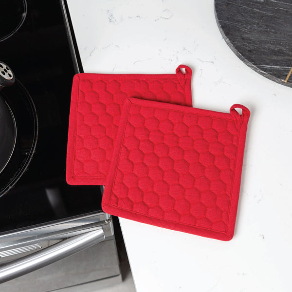 Potholder - Fouta - Red - Set of 2