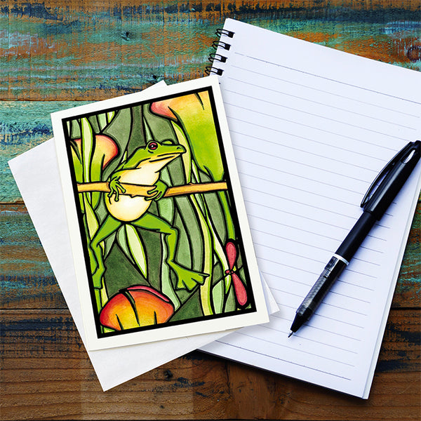 Sarah Angst Art - Frog Notecard