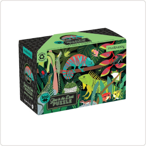 Jigsaw Puzzle - Frogs and Lizards - Glow in the Dark 100 Pieces