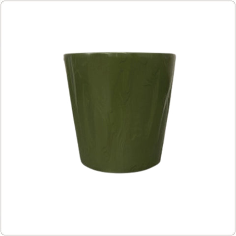 Ceramic Pot Cover - Geo Green - 4.8"