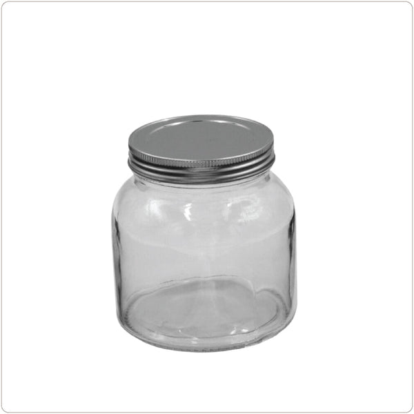 Glass Jar with Stainless Steel Screw-top Lid